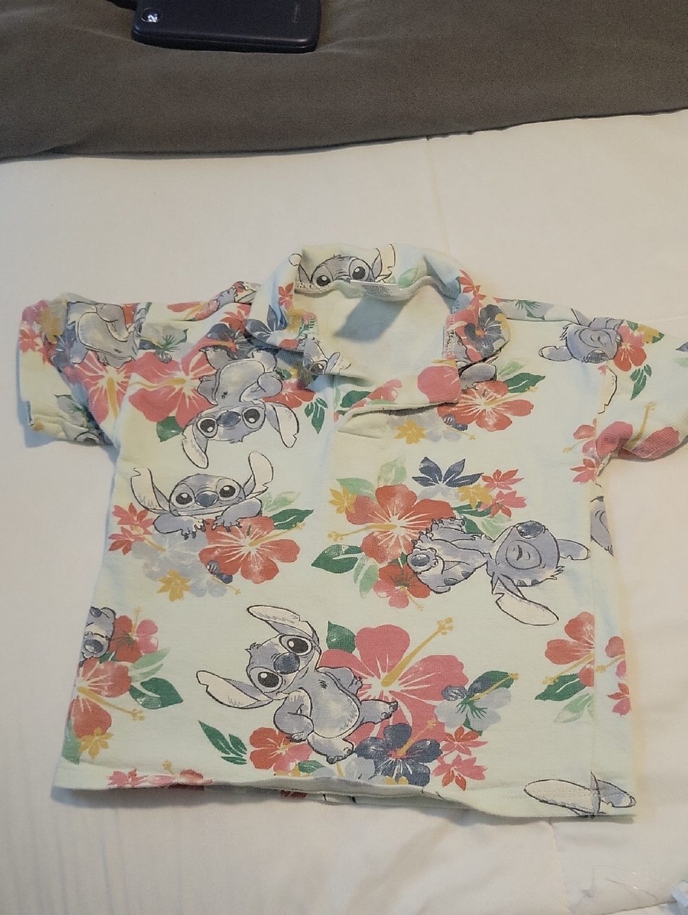 Disney Kids Stitch Polo Shirt - Cream, Pink, Green, Blue